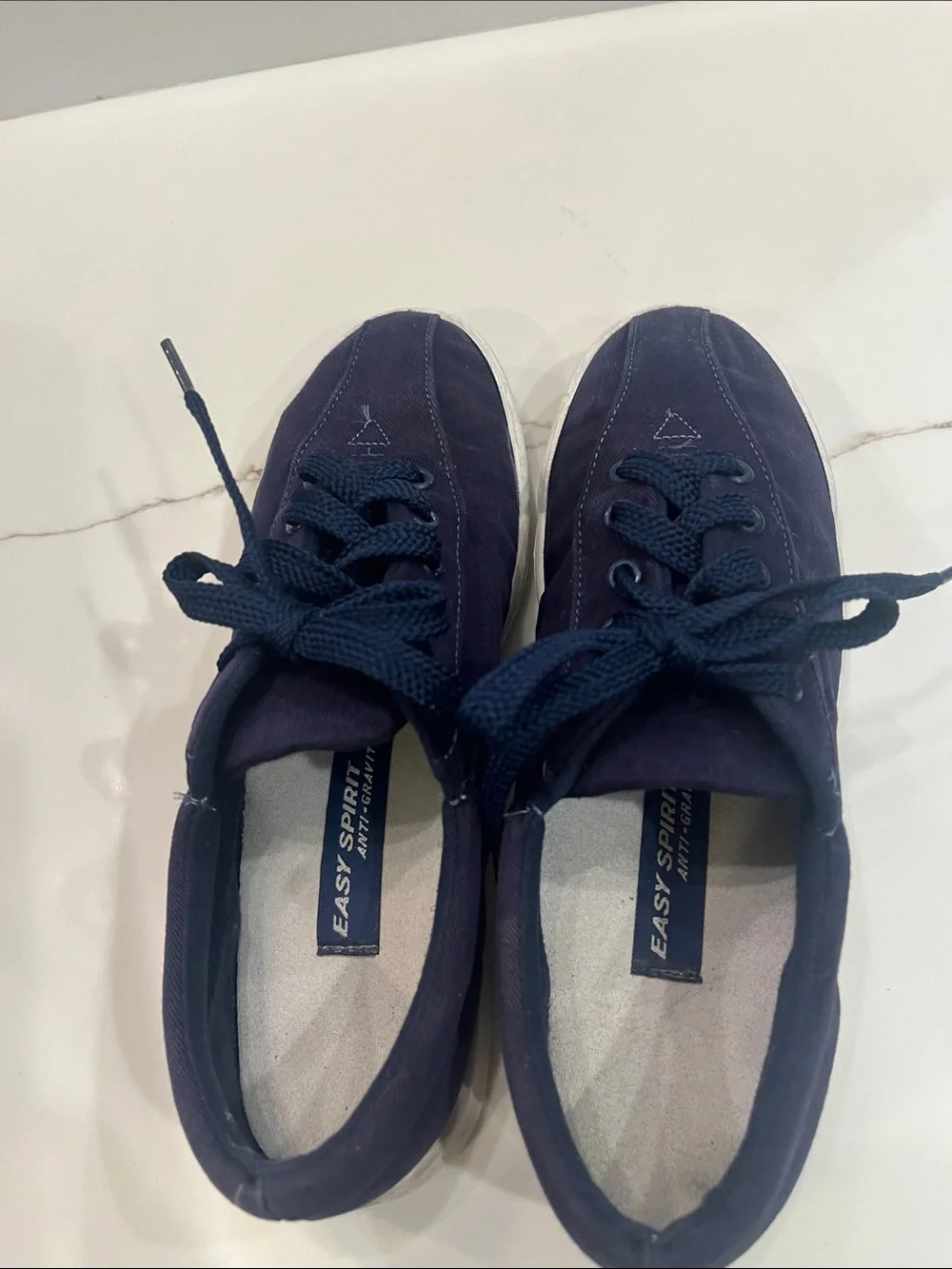 Easy Spirit Anti-Gravity Ladies Navy Lace-Up Sneakers Sz 6 - Picture 12 of 14